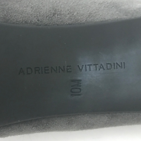 Adrienne Vittadini Pezant Grey Suede Heeled Loafer Style Pumps NWOT - Picture 12 of 13